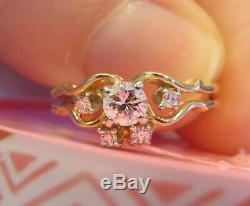 14k Antique Vintage Art Deco Old Cut Vs Diamond Engagement Wedding Ring Band Set