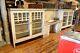 15ft Vintage Antique Bookcase With Built In Desk Farmhouse Rustic White Rare Old