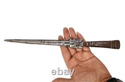 1800 Old Vintage Antique Damascus Steel Iron Hand Forged Rare Spear Head Lance