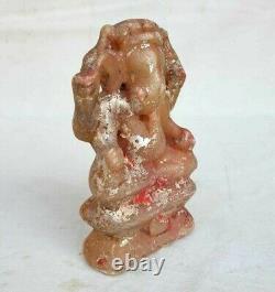 1800's Old Vintage Antique Marble Stone Hand Carved God Ganesha Figure / Statue