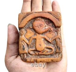 1800's Old Vintage Antique Unique Stone Hand Carved God Ganesh Figure / Statue