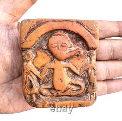 1800's Old Vintage Antique Unique Stone Hand Carved God Ganesh Figure / Statue