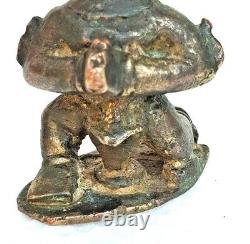 1850's Old Vintage Antique Brass God Garuda With Snake Very Rare Statue / Figure