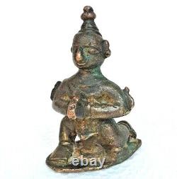 1850's Old Vintage Antique Brass God Garuda With Snake Very Rare Statue / Figure