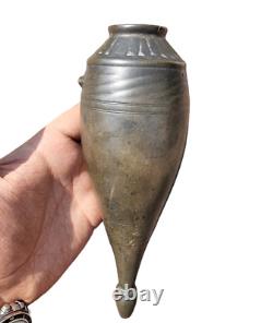 1850's Old Vintage Antique Bronze / Brass Rare Eye Embossed Engraved Hookah Pot