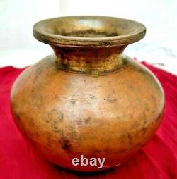 1850's Old Vintage Antique Ganga-Jamna Handcrafted Rare Brass & Copper Water Pot