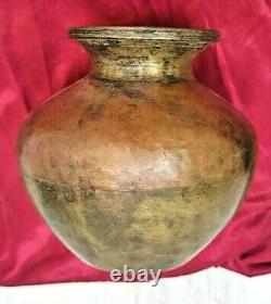 1850's Old Vintage Antique Ganga-Jamna Handcrafted Rare Brass & Copper Water Pot