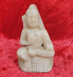1850's Old Vintage Antique Marble Stone Hand Carved Lord Shiva Figure / Statue