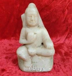 1850's Old Vintage Antique Marble Stone Hand Carved Lord Shiva Figure / Statue