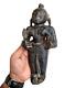 1850's Old Vintage Antique Rare Black Stone Hand Carved Lady Figure / Statue