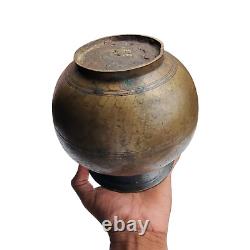 1850's Old Vintage Antique Unique Shape Beautiful Fine Engraved Brass Water Pot