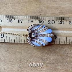 18k Antique 1/4 ct. Old European Cut Diamond Pearl Pendant
