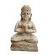 1900's Old Vintage Antique Marble Stone Hand Carved Hindu Goddess Figure Statue