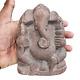 1900s Old Vintage Antique Hand Crafted Sand Stone Hindu God Ganesh Statue Figure