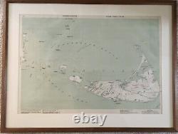 1907 Original Nantucket Map, Framed-Not Repro, Mass, MA, Massachusetts, Old, Vintage
