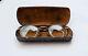 1940's Horizon Old Vintage Antique Round Eyeglasses With Original Metal Box