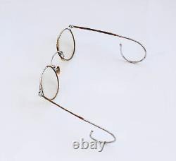 1940's Horizon Old Vintage Antique round eyeglasses with original metal box