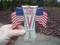 1940s Antique Pearl Harbor ww2 License plate Topper Vintage Chevy Ford Hot Rod