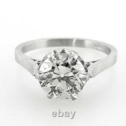 1.90 ct Vintage Antique Old European Cut Diamond Engagement Ring In Platinum