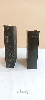 2 Book Type Brass Bronze Multi Purpose Trinket Jewel Box Antique Vintage Old