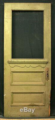 32x79 Antique Vintage Old SOLID Wood Wooden Exterior Entry Door Window Glass