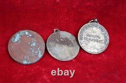 3 Pc. Metal Medal Old Vintage Antique Home Decor Collectible PO-51