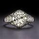 3ct Vs1 Old European Cut Diamond Engagement Ring 18k Art Deco Vintage Antique