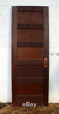 5 avail 28x77 Antique Vintage Old SOLID Wood Wooden Interior Door 5 Flat Panels