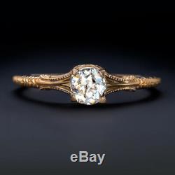 ANTIQUE OLD MINE CUT DIAMOND ENGAGEMENT RING I SI1.43ct ROSE GOLD VINTAGE STYLE