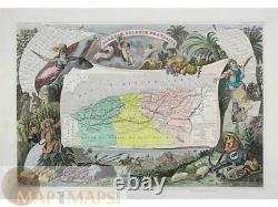 Algérie Colonie Française old map Algeria Levasseur 1861