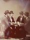 Antique 1800s Poker Players Tin Type Photo Early Old Vintage Tintype