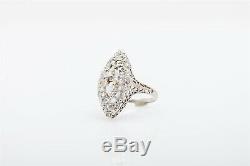 Antique 1920s $5000 1.50ct Old Mine Rose Cut VS H Diamond 14k Gold Filigree Ring