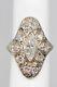 Antique 1920s $8000 2.25ct Marquis Old Euro Diamond Platinum Ring Free Size