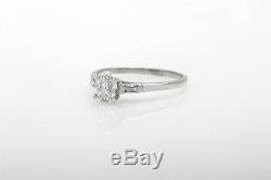 Antique 1930s ART DECO. 75ct Old Mine Pear Cut Diamond Platinum Wedding Ring