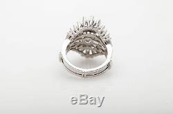 Antique 1940s $20,000 4.50ct Old Euro Diamond Platinum Wedding Ring Set 14g