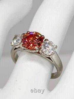 Antique $25,000 3.77ct Old Euro VVS Genuine PINK Diamond Platinum Wedding Ring