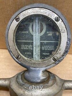 Antique Boyce Moto-Meter Temperature Gauge & Dog Bone Radiator Cap Hood Ornament