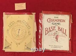 Antique Circa 1915 Champion Game of Baseball Board Game Early 1910's Old Vintage
