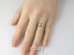 Antique Diamond Ring Dome Estate Vintage Old Mine Rose Cut 18K Yellow Victorian
