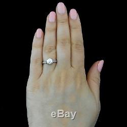 Antique Engagement Ring 1.4ct Old European Cut Diamond Platinum 18k Gold c1900