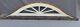 Antique Eyebrow Arch Top Dome Window Fan Sunburst Old Shabby Vtg Chic 561-17p