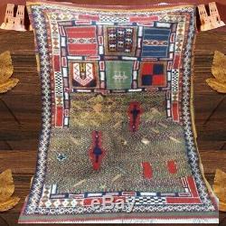 Antique Moroccan rug. Old rug. Antique Handmad BERBER Wool rugs vintage 0028
