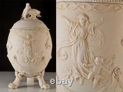 Antique Muller Biscuit Easter Egg Box E&A Germany Angel Birds Dove Rare Old 19th