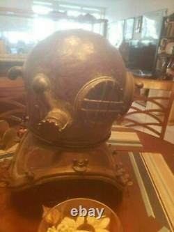 Antique Old Iron Diving helmet Well Made Iron Works from japan vintage Replica