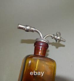 Antique Old Medical Surgical Chloroform Dripping Drip Amber Bottle Anesthesia