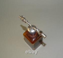 Antique Old Medical Surgical Chloroform Dripping Drip Amber Bottle Anesthesia