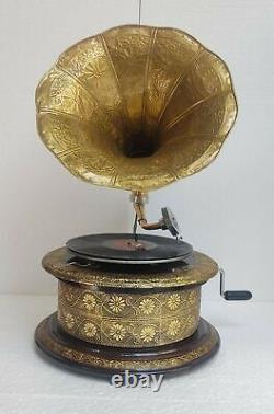 Antique Old Model Working Gramophone Vintage Gramophone Player Phonograph Viny