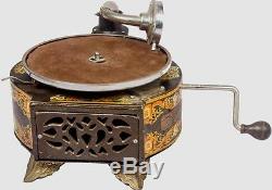 Antique Old Music Square Sound Box Gramophone Vintage Ansbury Phonograph HB 023