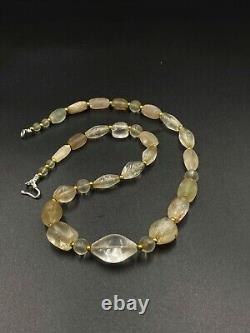 Antique Old Vintage Himalayan Crystals Quartz Gems Jewelry Beads Necklace