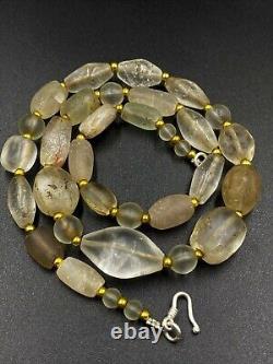 Antique Old Vintage Himalayan Crystals Quartz Gems Jewelry Beads Necklace